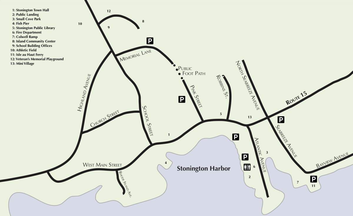 Downtown Stonington Map